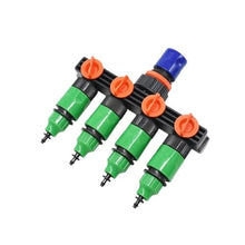 Kondari Hoses Connector 4/7 8/11 Hose Garden Faucet Diverter 4 Way Faucet Diverter Hose 1/4 or 3/8 Hose Accessories Pipe Connector Irrigation 1 Set(B)