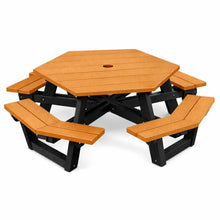 Frog Furnishings Hex Table Bench, Portable Outdoor for All Weather, Backyard, Dining Party, Patio, Also for School, College, Park, Playground, Swimming Pool
