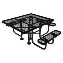 COATEDOUTDOORFURNITURE 46In Square Picnic Table, Expanded, Textured Black