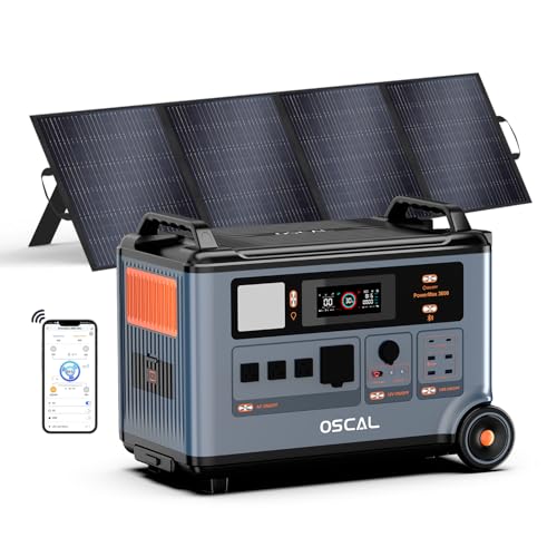 Solar Generator, 3600W Power Station for Phone