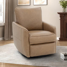 BarcaLounger Maple Power Swivel Glider Recliner-Seville-Fawn