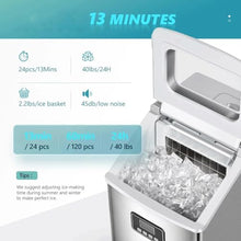 TEDILUVI Countertop Ice Maker Machine,40Lbs/24H Auto Self-Cleaning Portable Compact with Scoop & Basket