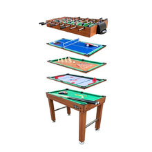 KICK Hexad 48″ 6-in-1 Multi Game Table Brown