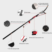 Extendable Tree Pole Pruner, 5.4m-7.2m Professional Telescopic Tree Pruners With Sk5 Cutting Blade Pole Saw Lopper Long Reach Pole Pruning Saw, 2 In 1 Extendable Gardening Tool,18ft/5.4m