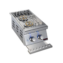 WHISTLER Double Side Burner with Lid for Outdoor Kitchen,BBQ Island Built-In Side Burner,1,2000 Btus,LP/NG Interchangeable