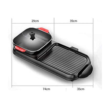 Electric grill, multi-purpose pot, independent temperature control, safe and, can be used for barbecue