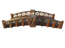 SamsGazebos Secret Garden Bridge with Half-Halved Lattice Rails 7 ft Brown