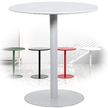 Fodalob Metal Round Side Table, Sturdy Base Bistro Table for Dining Room Home Kitchen Patio Bistro, 27.5 inch Top, 28.7inch Height (Color : White)