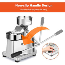 Naturalpowev Hamburger Press, Non-Stick Hamburger Patty Maker with Greaseproof Papers, Stainless Steel Burger Press Machine, Aluminum Burger Maker for Kitchen BBQ Grill,6"(150mm)