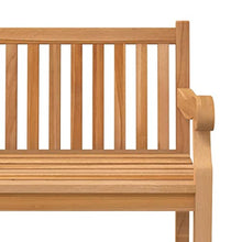 Owoxanthellate 59" Extra Heavy Teak Wood Garden Bench Light Brown Rustic Outdoor Seating for Patio Porch Park Weather-Resistant Solid Wood 3-Person Long Seat