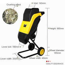 Acivirdde Garden Shredder, 2500w Silent Shredder, Small Garden Shredder and Chipper for Yard Wood and Hard Branch Debris (10m)