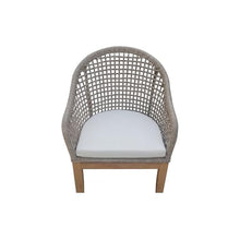 IC INTERNATIONAL CONCEPTS Set of Two Outdoor Teak Patio Dining Chairs with Cushions Natural