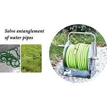 FKTHYO Stainless Steel Hose Reel, Outdoor Heavy Duty Garden Hoses Holder Storage Durable for Gardening Watering Flowersyard Lawn Farm Patio (Without Water Pipe|a)
