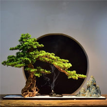 YXIANG56Q Fake Plants Artificial Greenery Bonsai Simulation Welcome Pine Home Hotel Micro Landscape Bonsai Tree