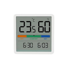 ASWRTYJO ABS Digital Thermometer Hygrometer Clock Household Indoor Electronic Measuring Instrument