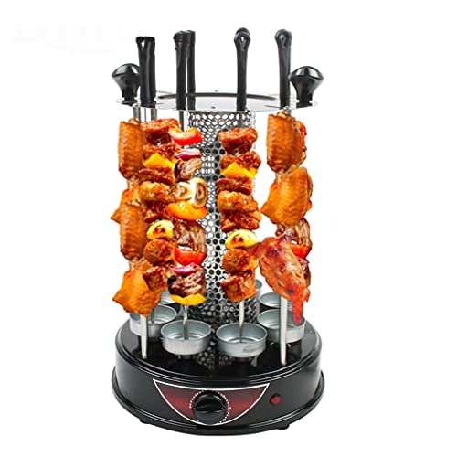Electric Kebab Grill Machine Automatic Rotating Barbecue Smokeless Oven Rotisserie Roast Domestic Lamb Skewers Heating Stove