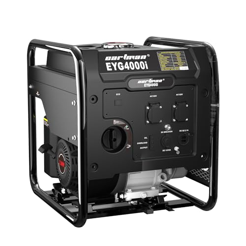 CARTMAN Portable outdoor Generator，4000W ultra-quiet gas engine, EPA Compliant, Eco-Mode Feature, Ultra Lightweight for Backup Home Use & Camping