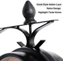 NUHSLF Weatherproof Outdoor Wall Clock,Double-Sided Garden Clocks,Outdoor Iron Ornaments,Easy to Read Precise Timing
