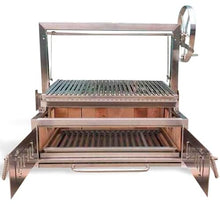 Built In/Table Top Charcoal Outdoor BBQ, Stainless Steel #430 Body and #304 Grates, Rotisserie Parrilla Santa Maria/Argentine Grill Spit