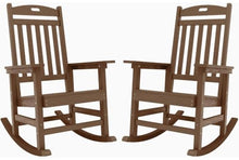 YEFU Rocking Chair Outdoor, Oversize Rocking Chair HIPS, Set of 2, Teak