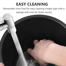 Jiayiyoux Automatic Stir Fry Machine 6L Countertop Cooker with Drum Design Powered Smart 360° Cooking Machine for Home Outdoor Camping Travel Cooking,110 1000W