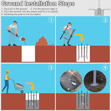 LXLZYXSF Metal Solar Street Light Pole Outdoor Streetlight Stand, Security Camera Post Galvanized Steel Pipe for Basketball Courts Parking Lot Yard Driveways(16ft Height)