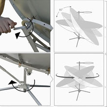BDJSN 61in Portable Solar Cooker, Parabolic Concentrating Sun Oven, Focal Spot Temperature:800-1000°C, 2000W Outdoor Round Solar Barbecue Grill, Focus Solar Cooker