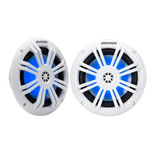 KICKER Marine Gauge-Style Source & 6.5" White LED Speakers Bundle