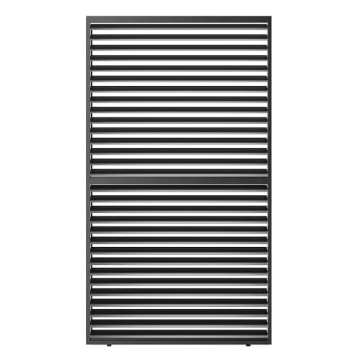 Kaimei Aluminum Shutter Wall Louver Grille for Pergola 1/3 Coverage 13ft Black