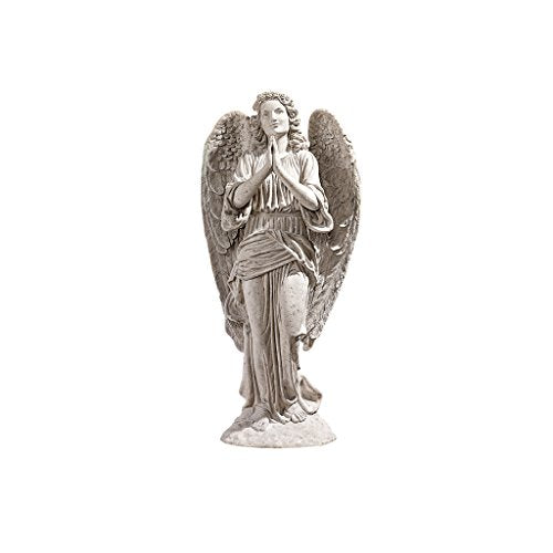 Design Toscano Grand Basilica Praying Angel Garden Statue Antique Stone