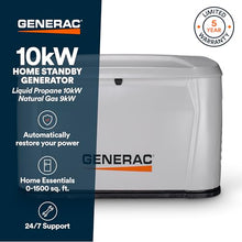 Generac 10kW Whole Home Generator, Transfer Switch & Cellular Capability