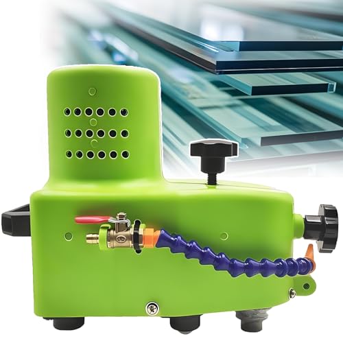 New Small Glass Edger - Electric Glass Edging Machine, DIY Glass Art Corner Grinding Edging Machine, Grind Out Round Beveled Corner Guide/Splayed Edges and Other Shapes 8mm