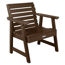 highwood AD-KITCHGW2-ACE Weatherly 2 Garden Chairs with 1 Square Side Table, 3-Piece Set, Weathered Acorn