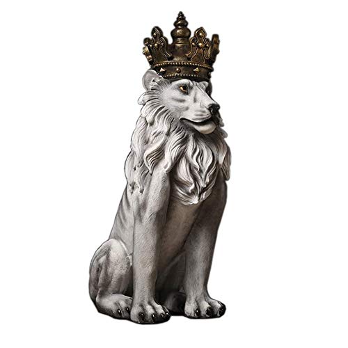 AKSHVA Outdoor Statues for Garden, Front Porch Lion Sculpture Decorations, Garden Decorations, Floor Decorations in The Large Living Room of Villas, Handicrafts and Artworks