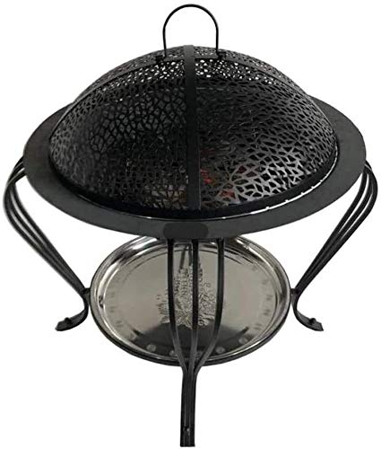Fire Pits Outdoor Wood Burning Outdoor Fire Large Bonfire Wood Burning Patio Coal Grill Firepit for Outside Grill Charcoal Smokeless Grill with Cover BBQ Cooking for Outside Camping
