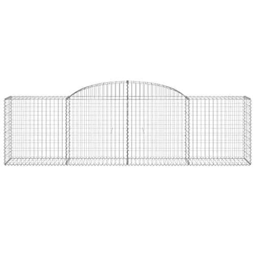Arched Gabion Baskets 3 pcs Galvanized Iron for Outdoor Plants White Black Other