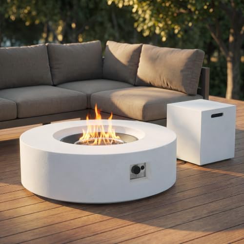 Garvee 48 Inch Outdoor Fire Pit Fire Table
