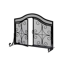 Fireplace Screen Garden and Home Fireplace Screen with Doors Outdoor Metal Fire Screen Solid Mesh Forged Fireplace Screen
