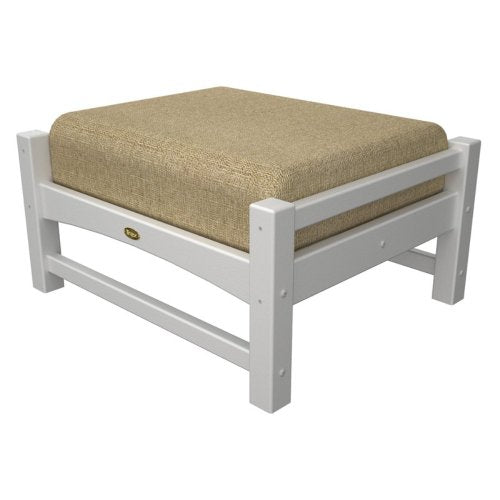Trex Outdoor Rockport Club Ottoman Color: Charcoal Black / Sesame