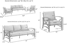 Crosley Furniture Kaplan 3-Piece Sofa Patio Set