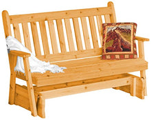 Furniture Barn USA Cedar 5' Traditional English Glider Natural Stain