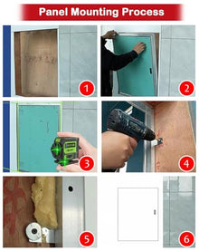 LZMZMQ 24 30 36 48 60 80 Inch Tall Access Wall Panel for Drywall, Paintable Access Hatch for Plasterboard Walls, Fire Inspection Door Plumbing Maintenance Panel Kit, Recessed(36inx60in/914mmx1524mm)