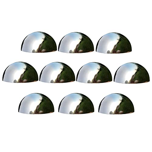 RT-OSXE Reflective Garden Gazing Balls, 10pcs Stainless Steel Mirror Hollow Polished Globe, Outdoor Indoor Garden Decoration Hemisphere for Christmas Party Wedding