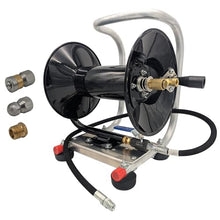 Ultimate Washer Sewer Jetter Hose Reel Kit for 150 FT 1/4" Hose, 4000 PSI
