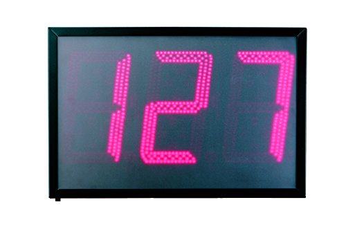 Sports Radar 3 Digit Red LED 7 Inch Display DL834 Red LED Black Frame