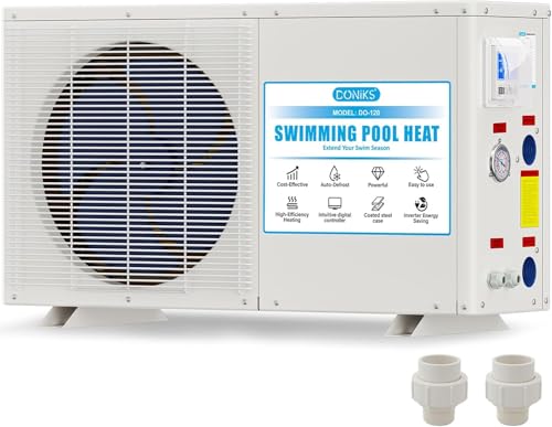 Doniks 22000 BTU Pool Heat Pump, for 7000 Gallons Above Ground and Inground Pool,Swimming Pool Heaters,230V~240V, with Digital Display Multi-Protection