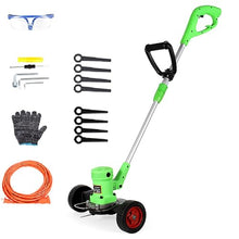 JOMRTS Plug-in Lawn Mower, with 20m Power Cord Household Small Lawn Trimmer with Roller 3-Speed Adjustable Hand Push Lawn Mower 680W High Power Portable Lawn