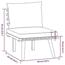 KPOUTRFG 7-Piece Modular Patio Seating Set with Removable Polyester Cushions Solid Acacia Wood for Outdoor Lounge