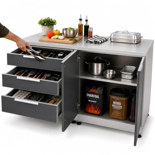 Blue Sky Outdoor Living 2-Piece Modular Outdoor Kitchen Cabinets Combo Set