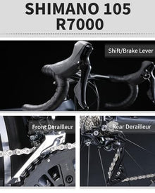 KOOTU Carbon Road Bike Shimano 105 R7000 22S Grey